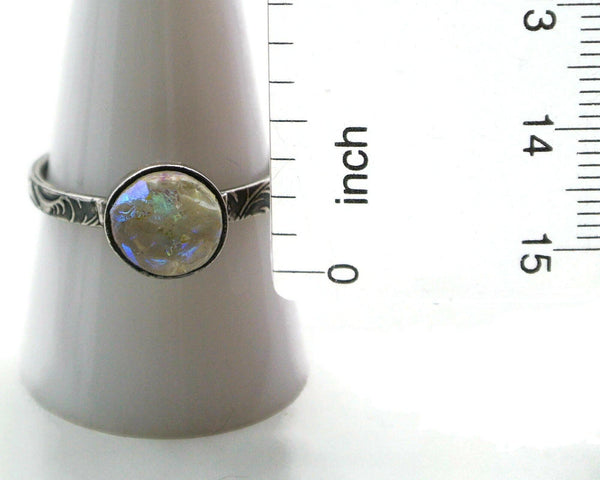 Dainty Sterling Silver Stackable Ring with optional Memorial Ashes in Glass - Cleopatra Glass Designs