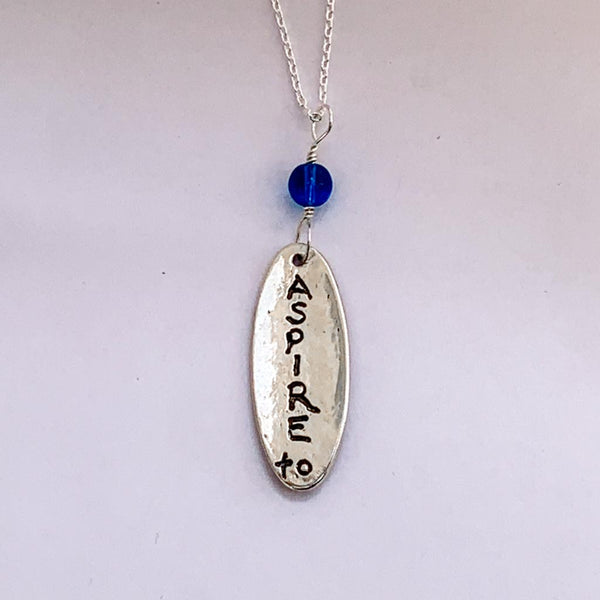 Custom Order-Larger Words to Live By Charm - Custom Silver Pendant