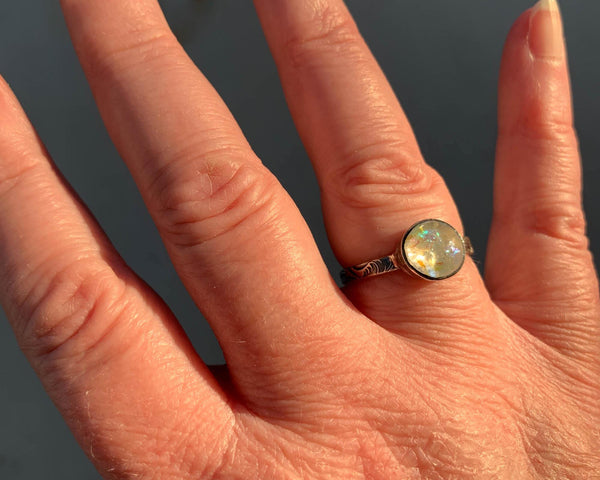 dainty round ring in sunlight